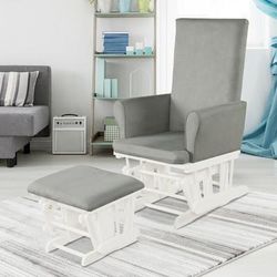 Baby Nursery Relax Rocker Rocking Chair Glider And Ottoman Cushion Set For Nursing, Reading & Relaxation Baby Nursery Relax Rocker Rocking Chair Glider And Ottoman Cushion Set For Nursing, Reading & Relaxation