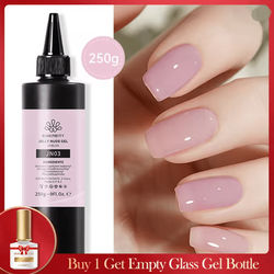 BORN PRETTY 10 In 1 Glue Gel Nail Polish With Rubber Base And Super Bright Top Coat milky Jelly Gel
