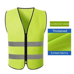 Reflective Safety Vest For Running Cycling And Outdoor Visibility knitted Neon Green
