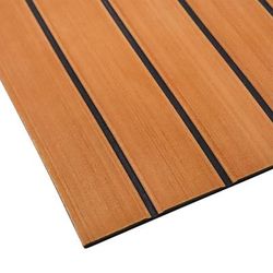 Customizable EVA Foam Boat Decking Sheet Mat, Anti Skid Faux Teak Yacht Marine Flooring Pad, Self Adhesive Accessories brown Black