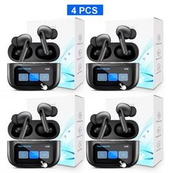 Xiaomi TWS Bluetooth Earbuds HD Stereo Sound With LCD Touch Charging Case 4 Pcs Touch Screen Black