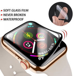 Full Screen Protector Pack For Apple Watch SE, Ultra Thin Clear TPU Case Cover For IWatch Series apple Watch 40mm