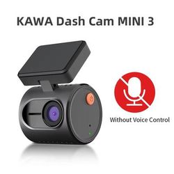 KAWA Mini 3 2K Dash Cam Smart Car DVR With Voice Control, Night Vision, WiFi, And Emergency Recording no Voice Control 32g