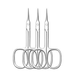Premium Stainless Steel Cuticle Scissors With Curved Tip Thin Blade, Nail Clippers & Dead Skin Trimmer For Manicure 3pcs