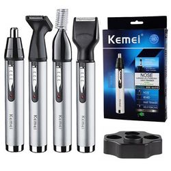 All In One Rechargeable Nose And Ear Hair Trimmer For Men, Original Beard Eyebrow Grooming Kit Electric Clippers km 6650