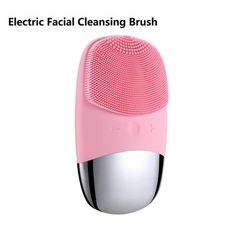 Brush Sonic Electric Facial Cleanser, Electric Face Cleansing Brush Skin Care Tools, Scrubber Massager For Radiant Skin pink