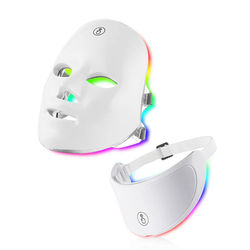 GlowRevive 7 Color LED Facial And Neck Mask Home Light Therapy Device GlowRevive 7 Color LED Facial And Neck Mask Home Light Therapy Device