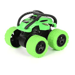 Inertial 4 Wheel Drive Off Road Stunt Car Durable 360 Climbing Toy Vehicle For Kids green