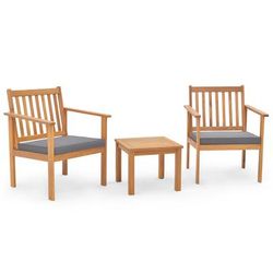 Acacia Patio Wood Furniture Set With Soft Cushions For Porch, Outdoor Wooden Chairs And Coffee Table For Patio Acacia Patio Wood Furniture Set With Soft Cushions For Porch, Outdoor Wooden Chairs And Coffee Table For Patio
