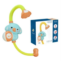 Cute Duck Bathtub Boat Toy, Automatic Water Spray & Sensory Interactive Shower Gift For Toddlers blue Koala