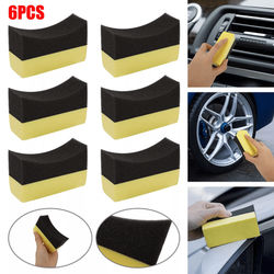 Tire Shine Applicator Pads, Reusable Car Contour Sponges For Gloss, Trim & Wheel Dressing Tire Shine Applicator Pads, Reusable Car Contour Sponges For Gloss, Trim & Wheel Dressing