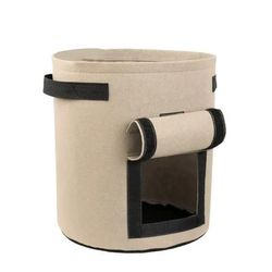 Durable Non Woven Potato Planting Bag With Visual Window brown 25x30cm