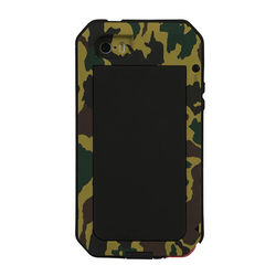 Shockproof Aluminum Metal Armor Case Cover With Tempered Glass For IPhone, Heavy Duty Protection camouflag iphone 6s Plus