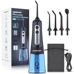 Cordless Oral Irrigator Water Flosser, Teeth Whitening & Waterproof Dental Flosser, Portable Water Jet Cleaner For Teeth black Sky Blue