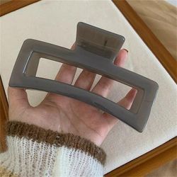 Oversized Girl Hair Clip, Simple And Versatile, Large Hair Accessory, Strong Hold Hair Claw For Thick And Long Hair gray