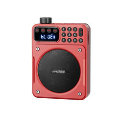 Mini Digital FM Radio Speaker With Bluetooth 5.3 USB TF Card Slot And Voice Amplifier yf 0827 red
