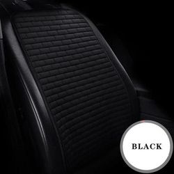 Breathable Flax Car Seat Cushion Front And Rear Auto Seat Protectors With Non Slip Backing b black