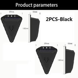 Solar Alarm Lamp Siren, Wireless Motion Sensor Outdoor Waterproof 129dB Alarm Light, Drive Away Wolf & Wild Boar 2pcs black