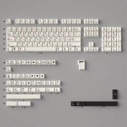 GMK Minimalist Red 140 Key Keycap Set Cherry Profile Japanese PBT Dye Sub Keycaps For MX Mechanical Keyboards milkly White