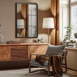Modern 3 Layered Metal Frame Decorative Wall Mirror, Ideal For Living Room & Dining Spaces Modern 3 Layered Metal Frame Decorative Wall Mirror, Ideal For Living Room & Dining Spaces