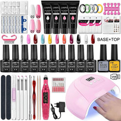 Gel Nail Polish Kit With UV Lamp And Electric Nail Drill For Salon Quality At Home Gel Nail Polish Kit With UV Lamp And Electric Nail Drill For Salon Quality At Home