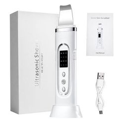GlowSonic Ultrasonic Skin Scrubber And Blackhead Remover white With Box