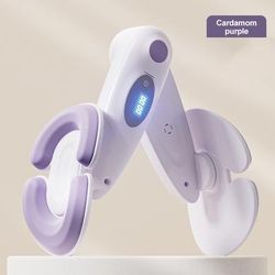 Women Postpartum Repair Trainer, LED Counted Pelvic Floor Muscle Leg Clamps For Convenient Fitness & Toning purple