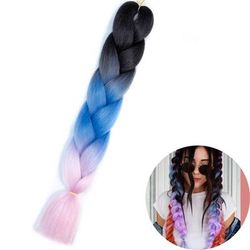 Jumbo Braid Hair Extensions, Ombre Kanekalon Synthetic Yaki Braids For Women, DIY Braiding Hair In Multiple Colors zitong b46 24inches