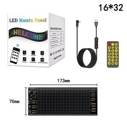 Programmable LED Sign Display For Car Or Storefront Use 16x32leds usb Plug
