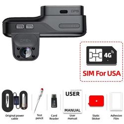 E ACE 4G LTE Dash Cam With GPS & Remote Live View Dual Lens Night Vision Car Recorder For Safety & Surveillance b65 usa Sim Card 64g