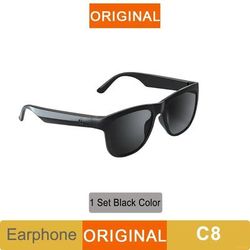 Lecoo C8 Smart Glasses Wireless Bluetooth 5.0 Sunglasses Headset With HD Mic For Calls & Outdoor Sports black