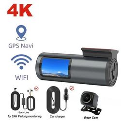 4K Dash Cam With WiFi GPS And Parking Mode For Cars With Loop Recording And G Sensor 128 Gb version 4