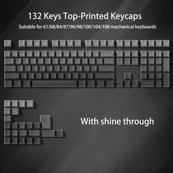 136 Key Polar Day PBT Double Shot Side Print Backlit Keycap Set For Mechanical Keyboards cherry Top My