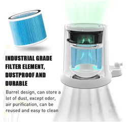 Two In One Nail Dust Collector With LED Lamp For Nail Salon Professionals 110v