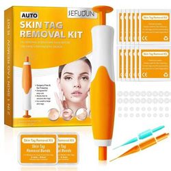 2 in 1 Skin Tag And Mole Remover Kit Safe, Painless At Home Wart Removal Device orange