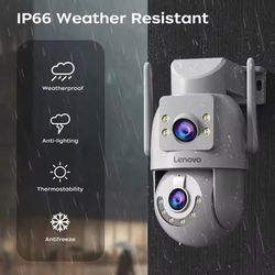 4K Dual Lens PTZ Security Camera With Auto Tracking And Night Vision 4mp eu Plug