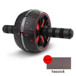 Professional Abdominal Roller, Heavy Duty Stainless Steel Ab Wheel For Core Workout, Muscle Building & Home Fitness red