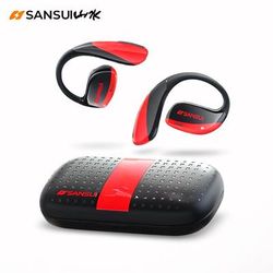 T19 Bluetooth Headphones, Spatial Audio Earphones, Deep Bass Open Ear Sports Earbuds, Waterproof IPX6 OWS black