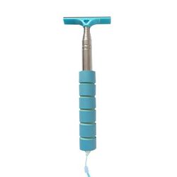 Stainless Steel Extendable Car Rearview Mirror Wiper For Auto Glass And Window Cleaning blue
