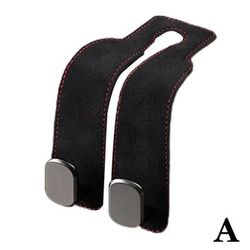Car Seat Hanging Hook Heavy Duty Suede Car Organizer For Phones,Groceries &Essentials Multi Purpose Vehicle Storage Hook black