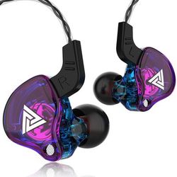 Wired Earphones With Mic, HiFi Sound Quality In Ear Headphones, Gaming Headset For Mobile, PC, Bass Earbud purple