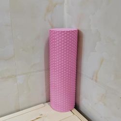 EVA Foam Yoga Roller, 9.5cm X 29.7cm Hexagonal Round Massage Roller For Pilates, Muscle Recovery & Home Workouts pink