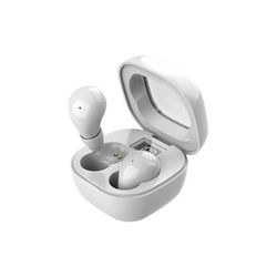 Ultra Compact Mini Bluetooth 5.3 Earphones, Invisible Design, HiFi Sound, Noise Cancelling, LED Display white