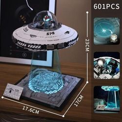 UFO Flying Saucer Building Block Set With Astronaut And Alien Spaceship Design For Kids And Collectors ufo