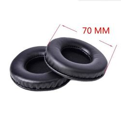 Universal 40mm110mm Ear Pads For Headphones Covers, Soft Sponge Leather Foam Cushion Replacement Set outer Diameter 70mm
