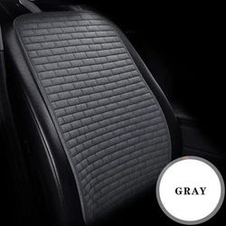 Breathable Flax Car Seat Cushion Front And Rear Auto Seat Protectors With Non Slip Backing b gray