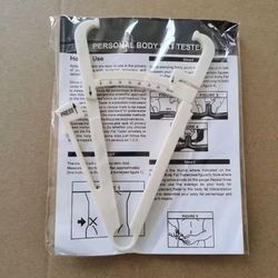 Body Fat Caliper And Tape Measure Set For Skinfold Tracking And Fitness single Scale White