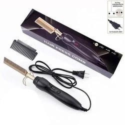 2 In 1 Electric Heated Straightening Comb For Hair And Beard Portable Anti Scald Travel Tool with Box uk