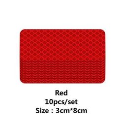 Secure Reflector Stickers Decals Durable Reflective Safety Warning Stickers For Cars Trucks & Bikes red