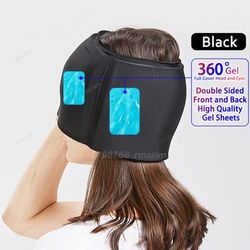 Adjustable Sleeping Eye Mask,Soothing Hot & Cold Compress For Puffy Eyes, Stress Relief & Better Sleep,Soft Gel Eye black Upgraded